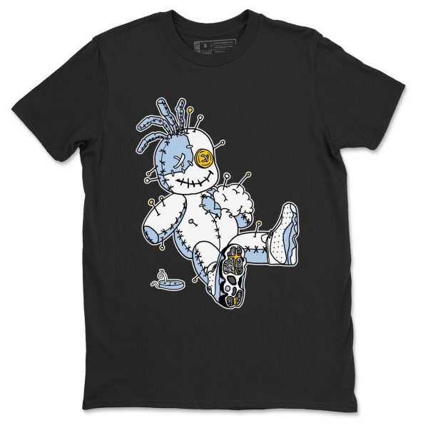 Voodoo Doll Unisex Crew Neck Sneaker Matching Tee Shirt To Match 13s Blue Grey Jezsport.com