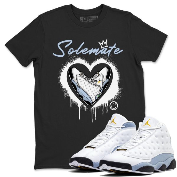 Solemate Sneaker Tee - Casual Unisex Cotton Sneaker T-Shirt To Match 13s Blue Grey Jezsport.com