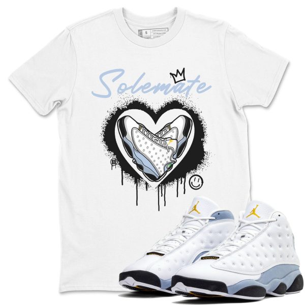 Solemate Sneaker Tee - Casual Unisex Cotton Sneaker T-Shirt To Match 13s Blue Grey Jezsport.com