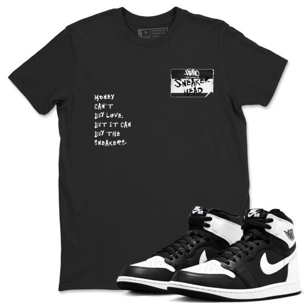 Sneakerhead Badge Sneaker Tee - Unisex Cotton Sneaker Shirts To Match Jordans AJ1 Black White Jezsport.com