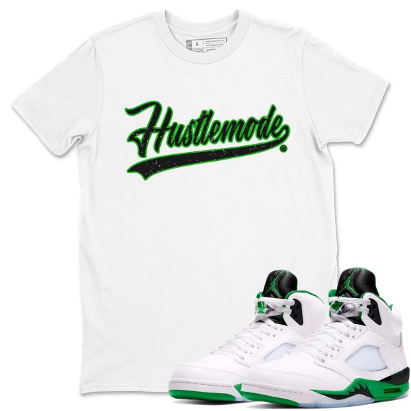 Hustle Mode Unisex Crew Neck Sneaker Matching Tee Shirt To Match AJ5 Lucky Green Jezsport.com