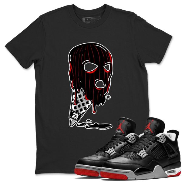 Ice Cream Mask Unisex Crew Neck Sneaker Matching Tee Shirt To Match 4s Bred Reimagined Jezsport.com