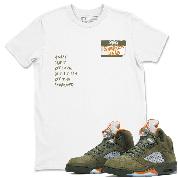 Sneakerhead Badge Unisex Crew Neck Sneaker Matching Tee Shirt To Match 5s Olive Jezsport.com