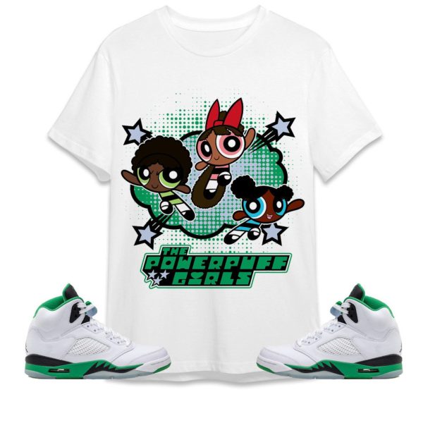 Black Powerpuff Girls Unisex Tees Jordan 5 Lucky Green to match Sneaker, Outfit Back to School Jordan Jezsport.com