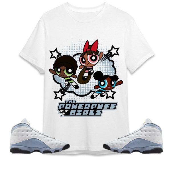 Black Powerpuff Girls Unisex Tees Jordan 13 Blue Grey to match Sneaker, Outfit Back to School Jordan Jezsport.com