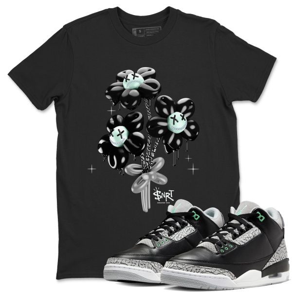 Balloon Bouquet Unisex Crew Neck Sneaker Matching Tee Shirt To Match 3s Green Glow Jezsport.com