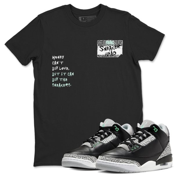 Sneakerhead Badge Unisex Crew Neck Sneaker Matching Tee Shirt To Match 3s Green Glow Jezsport.com