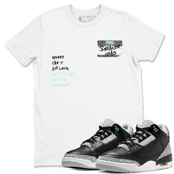 Sneakerhead Badge Unisex Crew Neck Sneaker Matching Tee Shirt To Match 3s Green Glow Jezsport.com