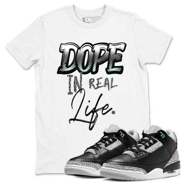 Dope In Real Life Unisex Crew Neck Sneaker Matching Tee Shirt To Match 3s Green Glow Jezsport.com