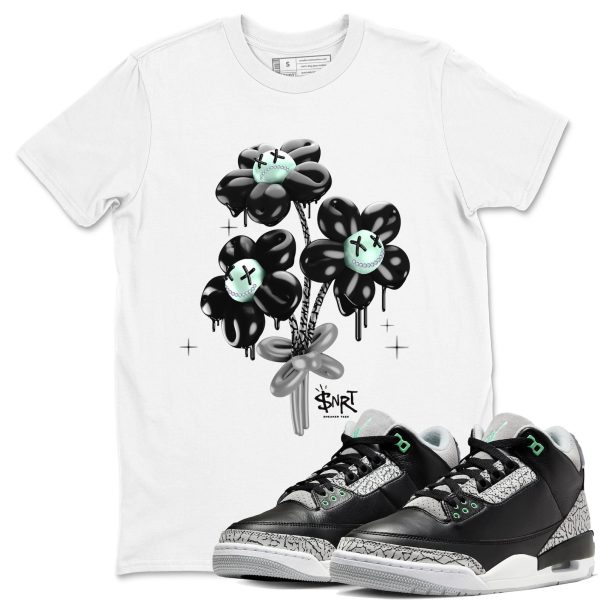 Balloon Bouquet Unisex Crew Neck Sneaker Matching Tee Shirt To Match 3s Green Glow Jezsport.com