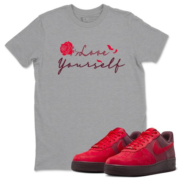 Love Yourself Unisex Crew Neck Sneaker Matching Tee Shirt To Match AF1 Layers Of Love Jezsport.com