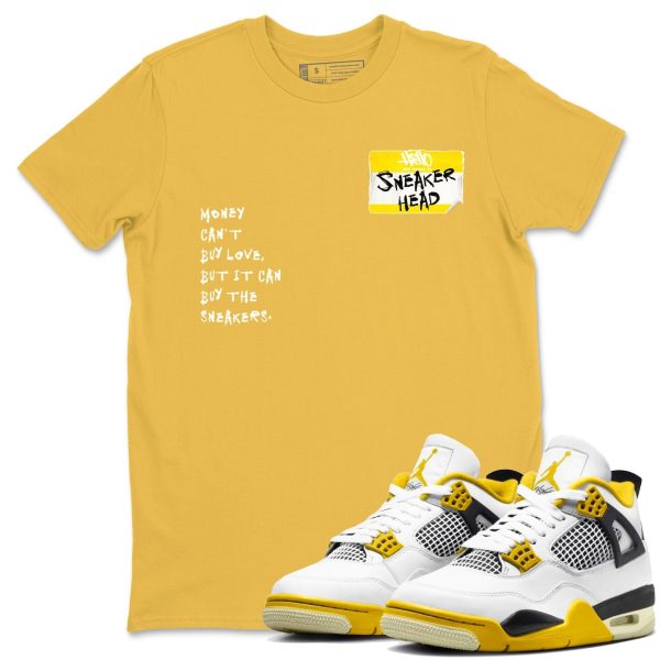 Sneakerhead Badge Unisex Crew Neck Sneaker Matching Tee Shirt To Match 4s Vivid Sulfur Jezsport.com