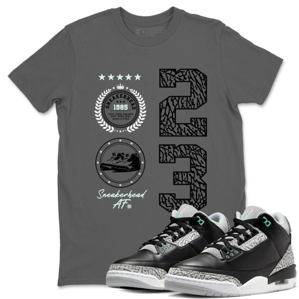 Sneaker Emblem Unisex Crew Neck Sneaker Matching Tee Shirt To Match 3s Green Glow Jezsport.com