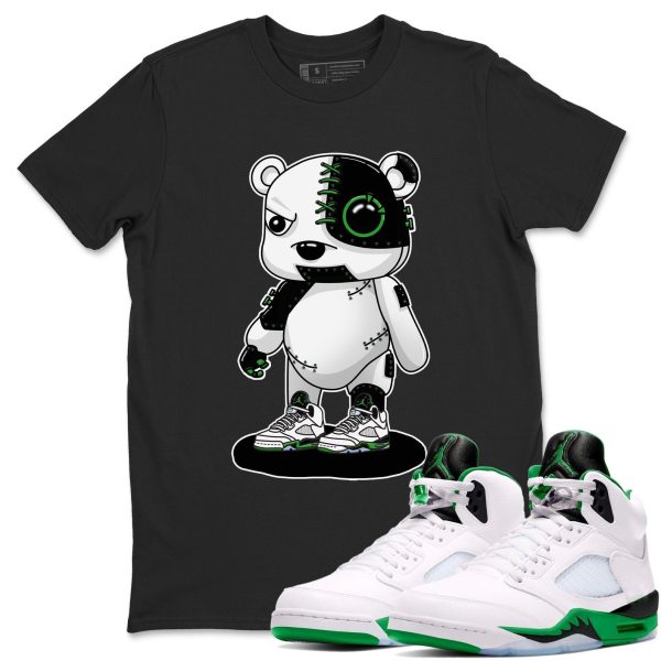 Cyborg Bear Unisex Crew Neck Sneaker Matching Tee Shirt To Match 5s Lucky Green Jezsport.com