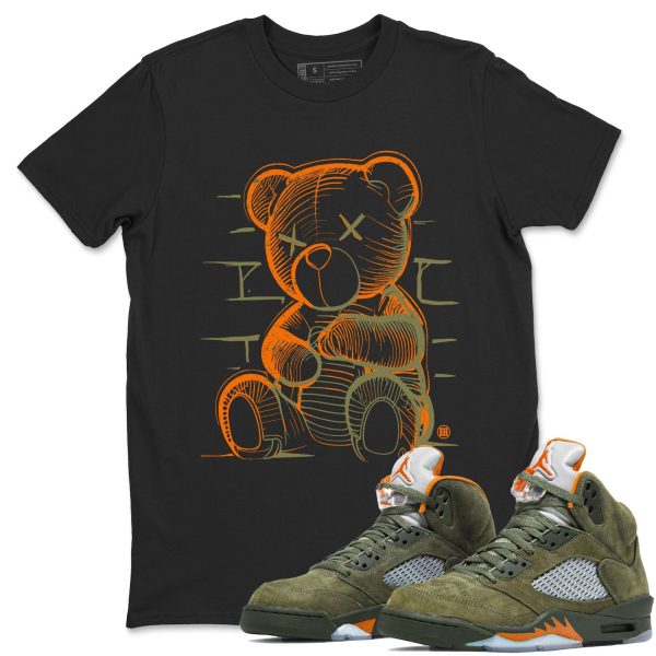 Neon Bear Unisex Crew Neck Sneaker Matching Tee Shirt To Match 5s Olive Jezsport.com