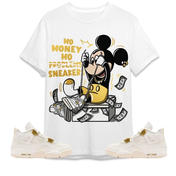 Mo Money Mickey Unisex Tees Jordan 4 Sail To Match Sneaker, Outfit Back to school graphic tees Jezsport.com