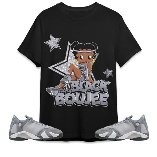 Black And Boujee Sports Unisex Tees Jordan 14 Stealth to match Sneaker, Outfit back to school graphic Tees Jezsport.com