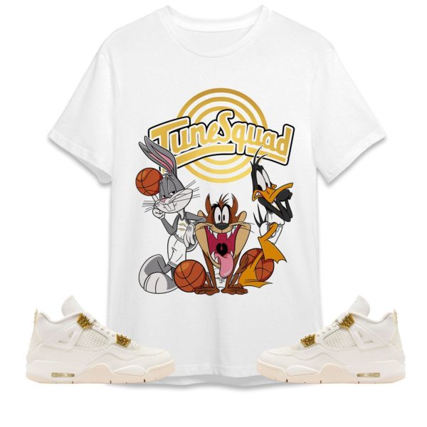 Tune Friends Unisex Tees Jordan 4 Sail to match Sneaker, Outfit back to school graphic Tees Jezsport.com