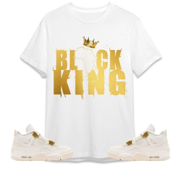 Black King Crown Unisex Tees Jordan 4 Sail to match Sneaker, Outfit back to school graphic Tees Jezsport.com