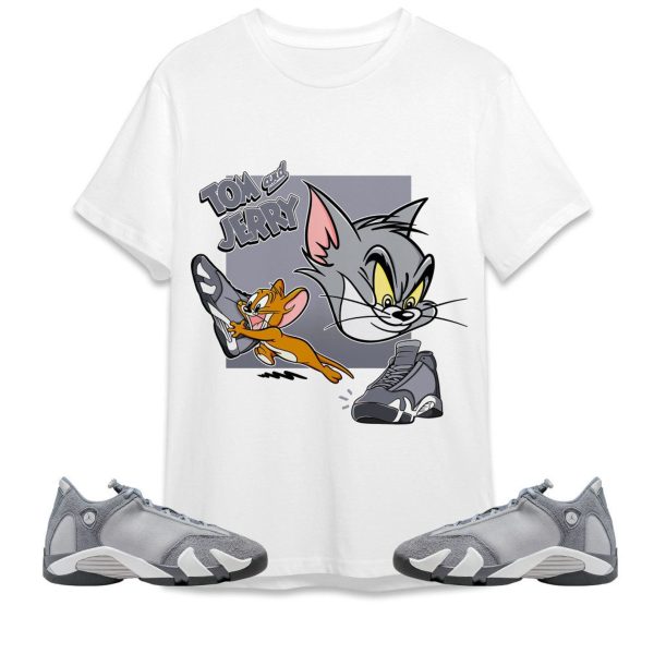 Cat And Mouse Sneakers Unisex Tees Jordan 14 Stealth to match Sneaker, Outfit back to school graphic Tees Jezsport.com