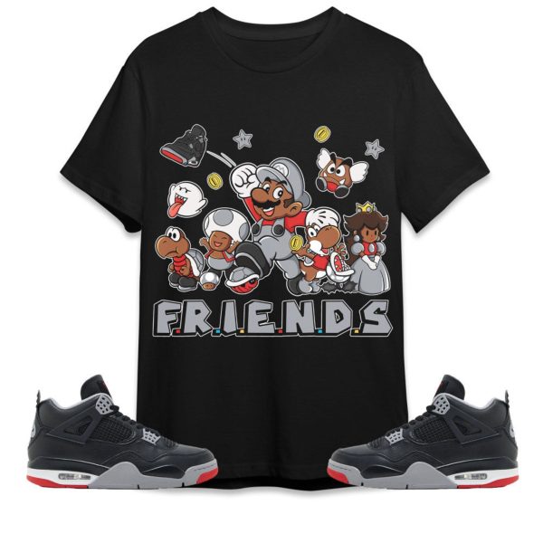 Super Friends Unisex Tees Jordan 4 Bred Reimagined to match sneaker, Outfit Back to School Jordan Jezsport.com