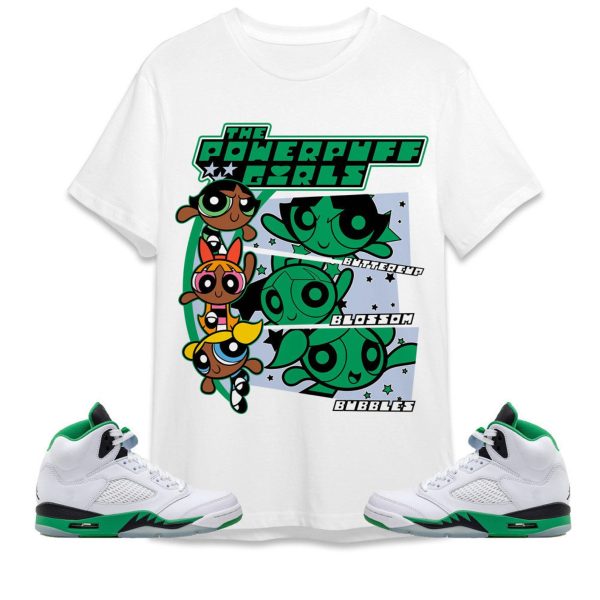 Black Powerpuff Name Unisex Tees Jordan 5 Lucky Green to match Sneaker, Outfit Back to school Jordan Jezsport.com