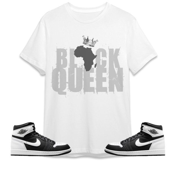 Black Queen Crown Unisex Tees Jordan 1 Retro High OG Black White to match Sneaker, Outfit Back to school Jordan Jezsport.com