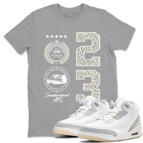 Sneaker Emblem Sneaker Tee - Unisex Cotton Sneaker Shirts To Match Jordans 3s Craft Ivory Jezsport.com