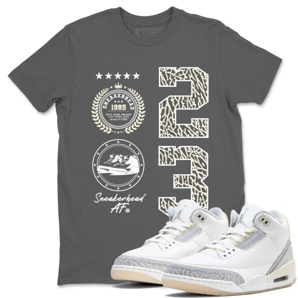 Sneaker Emblem Sneaker Tee - Unisex Cotton Sneaker Shirts To Match Jordans 3s Craft Ivory Jezsport.com