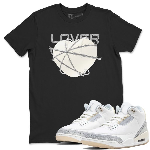 Heart Lover Sneaker Tee - Unisex Cotton Sneaker Shirts To Match Jordans 3s Craft Ivory Jezsport.com