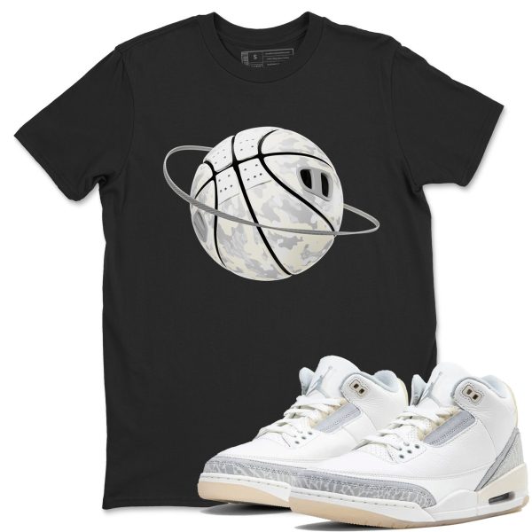 Camo Basketball Planet Sneaker Tee - Unisex Cotton Sneaker Shirts To Match Jordans 3s Craft Ivory Jezsport.com