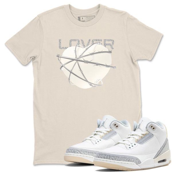 Heart Lover Sneaker Tee - Unisex Cotton Sneaker Shirts To Match Jordans 3s Craft Ivory Jezsport.com