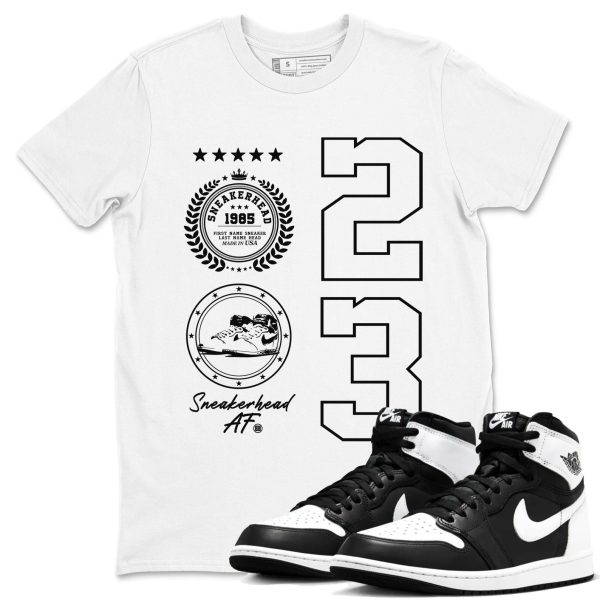 Sneaker Emblem Sneaker Tee - Casual Unisex Cotton Sneaker T-Shirt To Match AJ1 Black White Jezsport.com