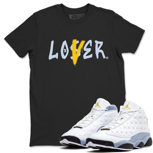 Loser Lover Unisex Crew Neck Sneaker Matching Tee Shirt To Match 13s Blue Grey Jezsport.com