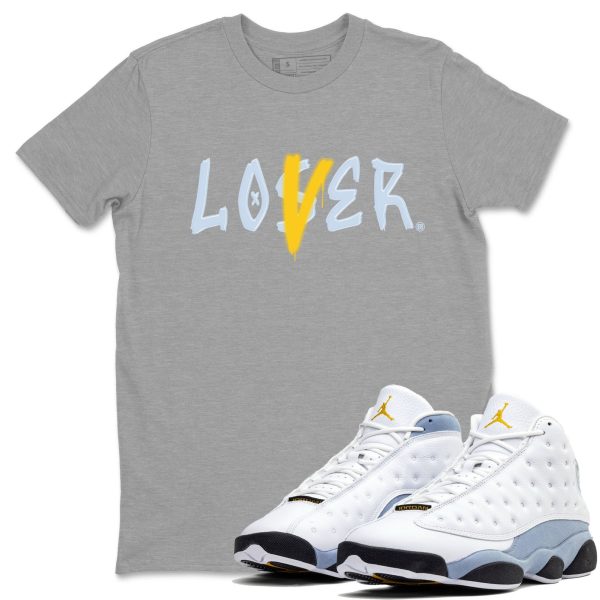 Loser Lover Unisex Crew Neck Sneaker Matching Tee Shirt To Match 13s Blue Grey Jezsport.com