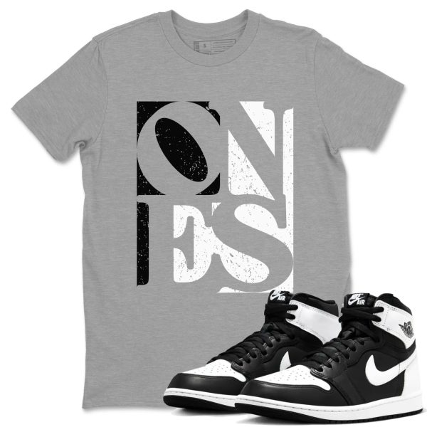 Ones Unisex Crew Neck Sneaker Matching Tee Shirt To Match AJ1 Black White Jezsport.com