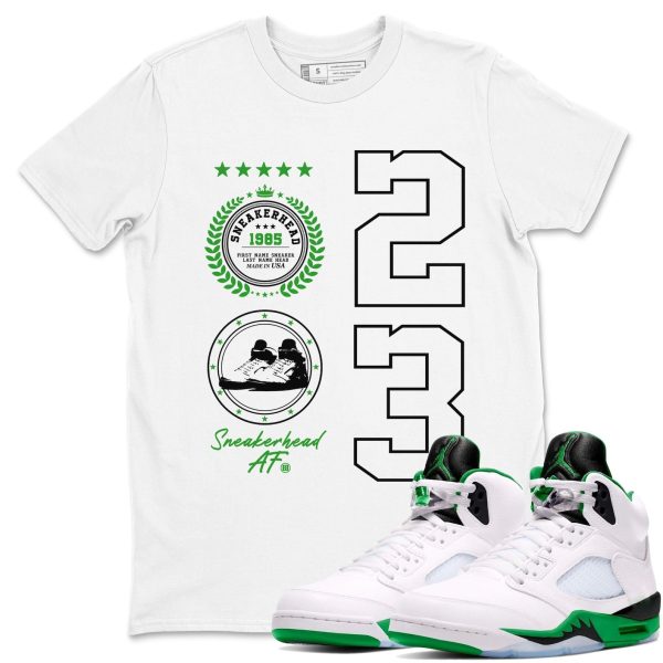 Sneaker Emblem Unisex Crew Neck Sneaker Matching Tee Shirt To Match AJ5 Lucky Green Jezsport.com