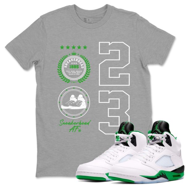 Sneaker Emblem Unisex Crew Neck Sneaker Matching Tee Shirt To Match AJ5 Lucky Green Jezsport.com