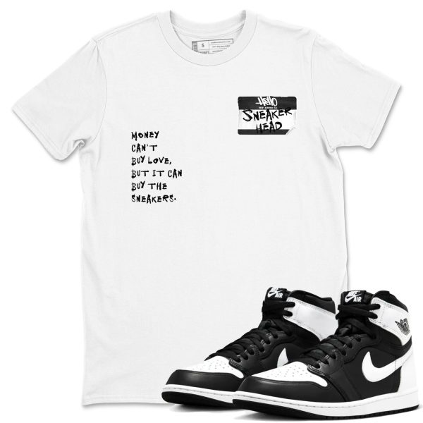 Sneakerhead Badge Sneaker Tee - Unisex Cotton Sneaker Shirts To Match Jordans AJ1 Black White Jezsport.com