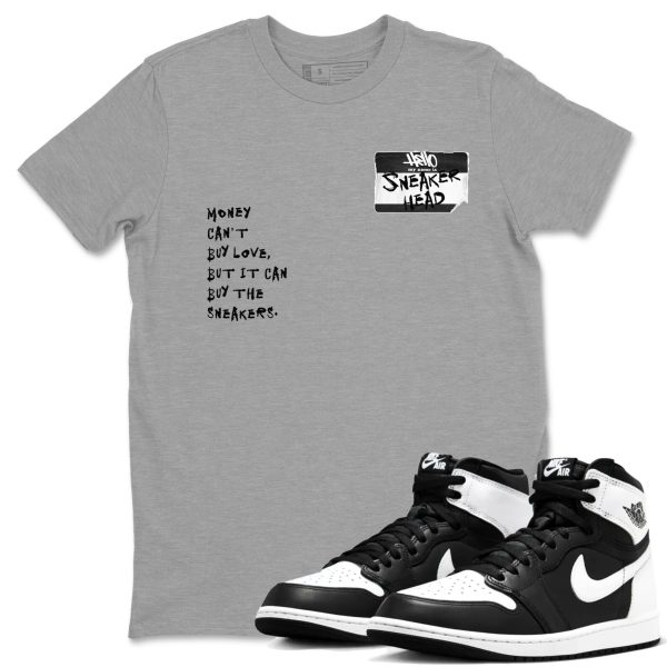 Sneakerhead Badge Sneaker Tee - Unisex Cotton Sneaker Shirts To Match Jordans AJ1 Black White Jezsport.com