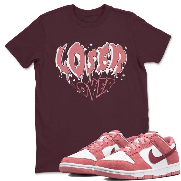 Melting Loser Lover Unisex Crew Neck Sneaker Matching Tee Shirt To Match Dunks Valentine's Day Jezsport.com