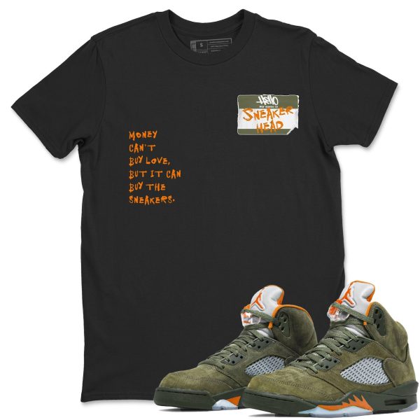 Sneakerhead Badge Unisex Crew Neck Sneaker Matching Tee Shirt To Match 5s Olive Jezsport.com