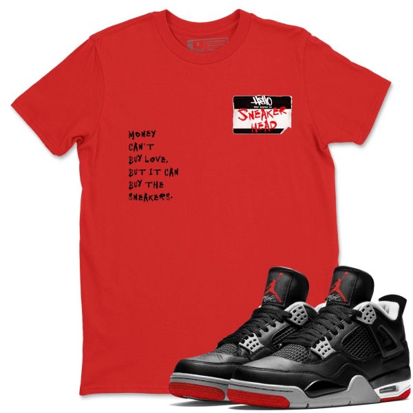 Sneakerhead Badge Unisex Crew Neck Sneaker Matching Tee Shirt To Match 4s Bred Reimagined Jezsport.com