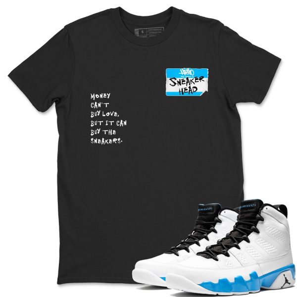 Sneakerhead Badge Unisex Crew Neck Sneaker Matching Tee Shirt To Match 9s Powder Blue Jezsport.com