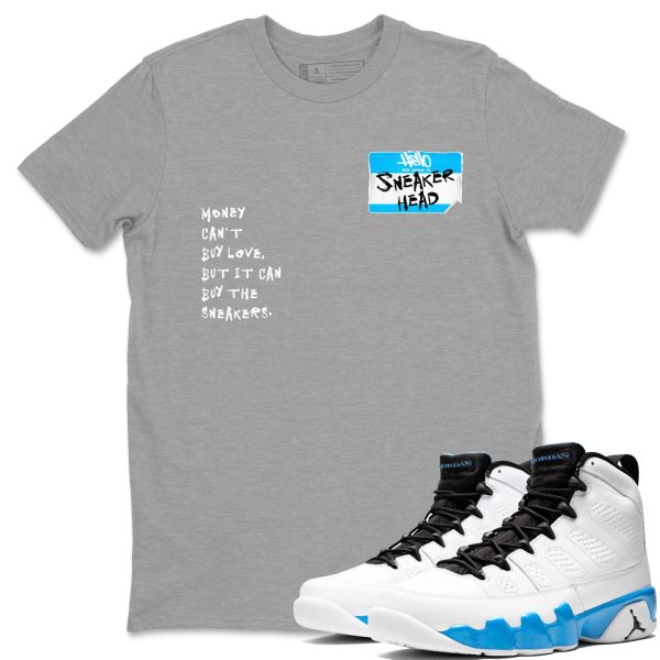 Sneakerhead Badge Unisex Crew Neck Sneaker Matching Tee Shirt To Match 9s Powder Blue Jezsport.com