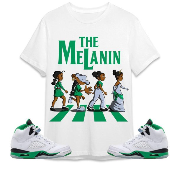 The Melanin Unisex Tees Jordan 5 Lucky Green to match Sneaker, Outfit Back to school Jezsport.com