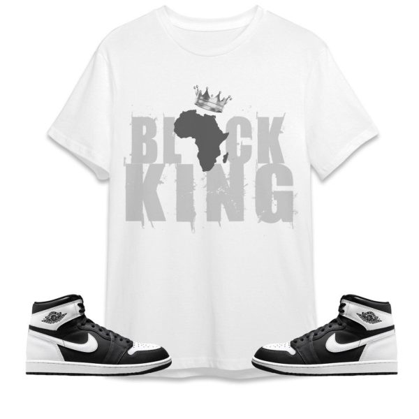 Black King Crown Unisex tees Jordan 1 Retro High OG Black White to match Sneaker, Outfit Back to School Jordan Hoodie Jezsport.com