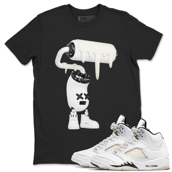 3D Paint Roller Unisex Crew Neck Sneaker Matching Tee Shirt To Match 5s Sail Jezsport.com