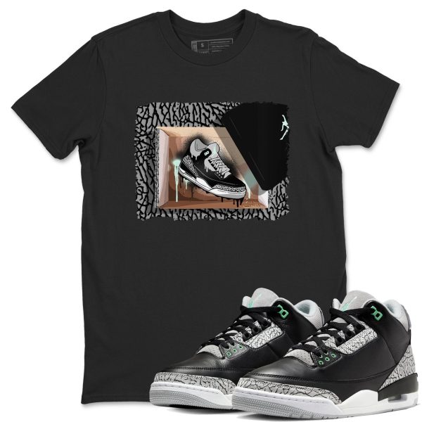 New Kicks Unisex Crew Neck Sneaker Matching Tee Shirt To Match 3s Green Glow Jezsport.com