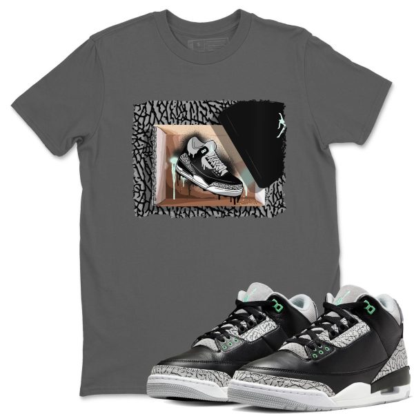 New Kicks Unisex Crew Neck Sneaker Matching Tee Shirt To Match 3s Green Glow Jezsport.com